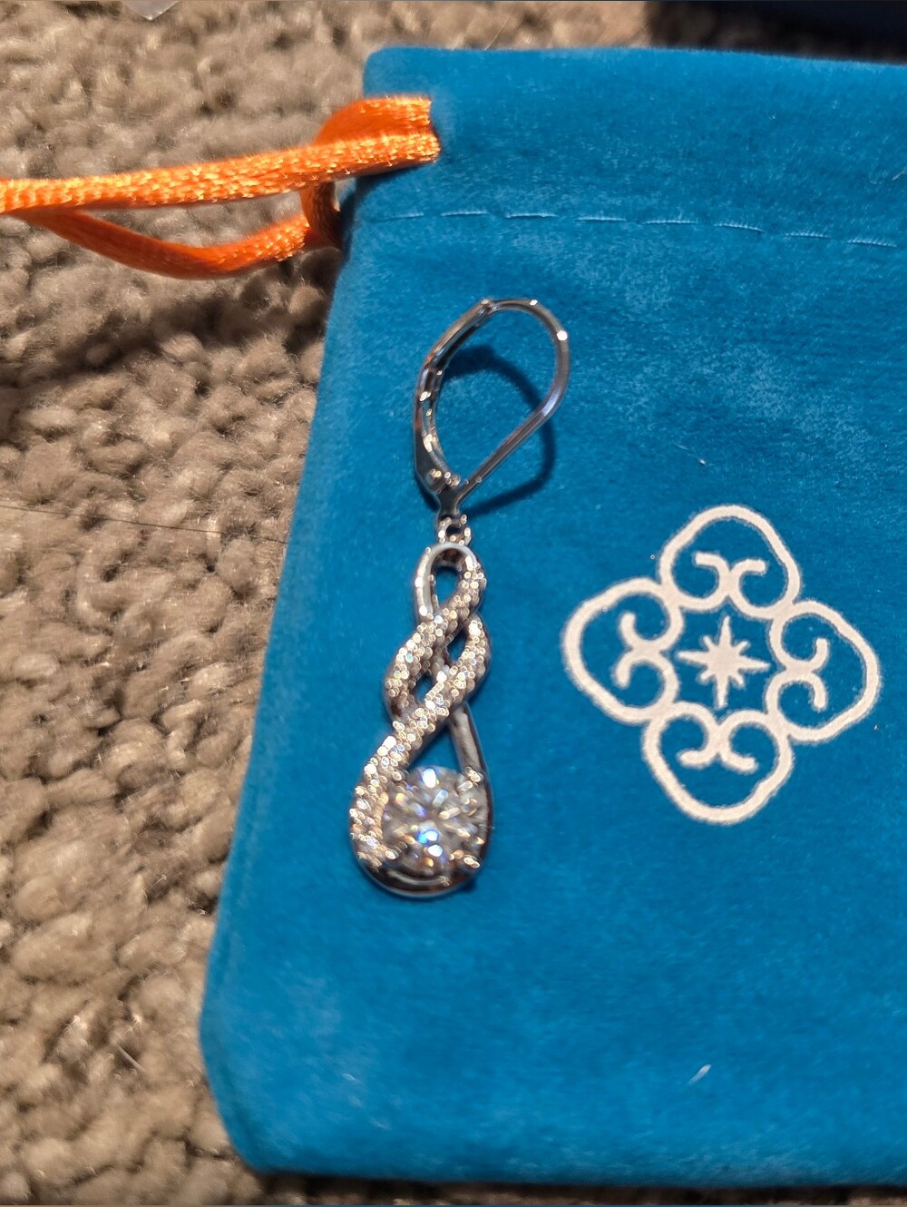 Moissanite Twist Drop Earrings